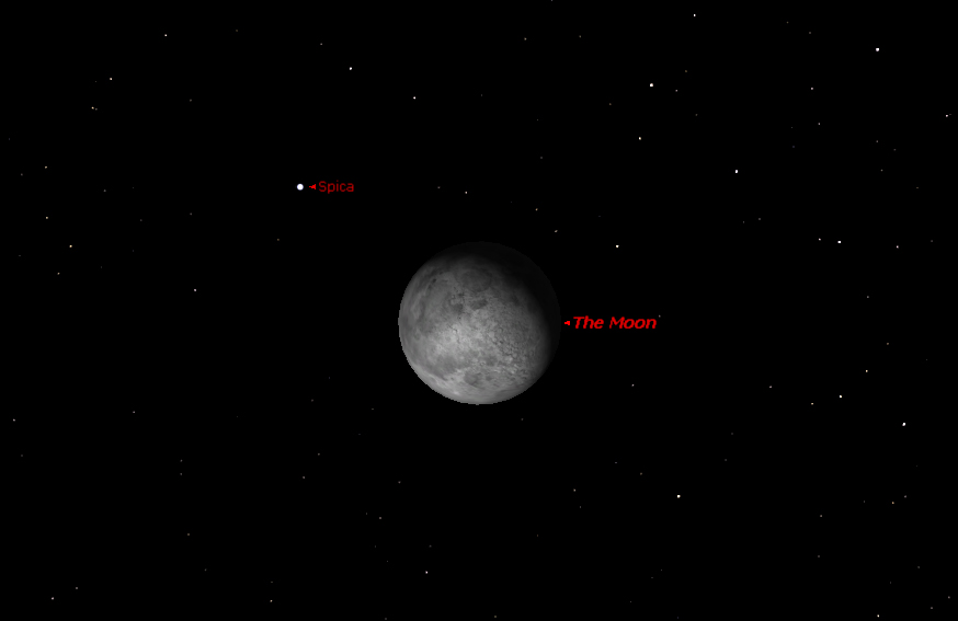 Stargazer's Delight: Moon Gets Close to Bright Star Tonight